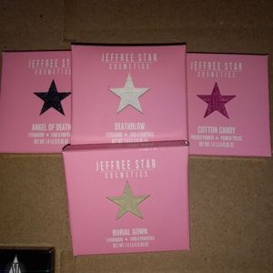 Jeffree Star 9 Eyeshadow singles, many from mystery boxes